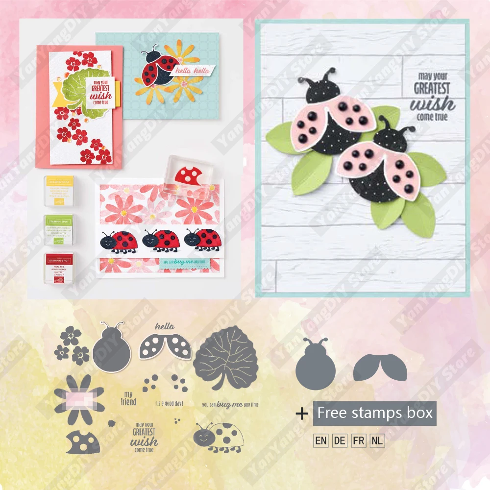 Ladybug Leaf Metal Cutting Dies And Stamps For Diy Dies Scrapbooking Paper Card Embossing Decoration Craft Cutting Dies
Ladybug Leaf Metal Cutting Dies And Stamps For Diy Dies Scrapbooking Paper Card Embossing Decoration Craft Cutting Dies