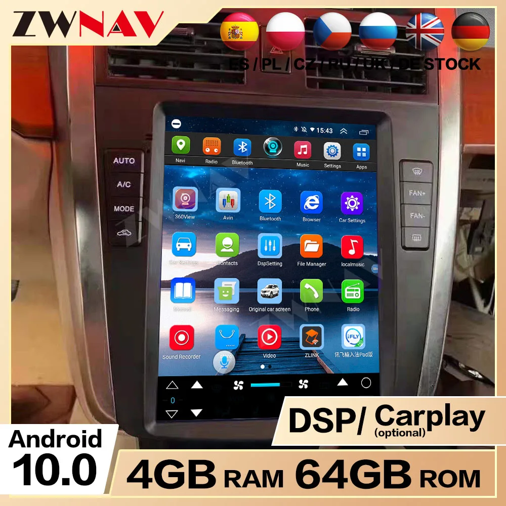 Для Nissan Teana 2003 2004 2005 2006 2007 GPS Navi Android 10 Carplay экран мультимедийный плеер радио аудио Авто Стерео головное устройство
Для Nissan Teana 2003 2004 2005 2006 2007 GPS Navi Android 10 Carplay экран мультимедийный плеер радио аудио Авто Стерео головное устройство