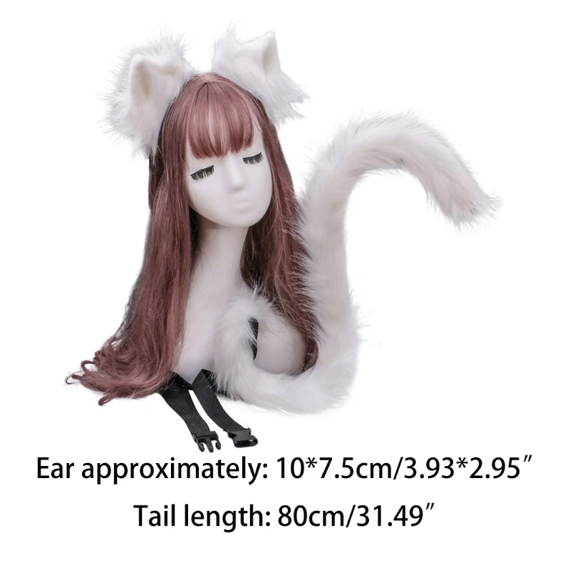 Simulation Flurry Plush Kitten Ears Headband with Furry Fake Animal Long Tail Set Solid Color Anime Cosplay Accessories
Simulation Flurry Plush Kitten Ears Headband with Furry Fake Animal Long Tail Set Solid Color Anime Cosplay Accessories