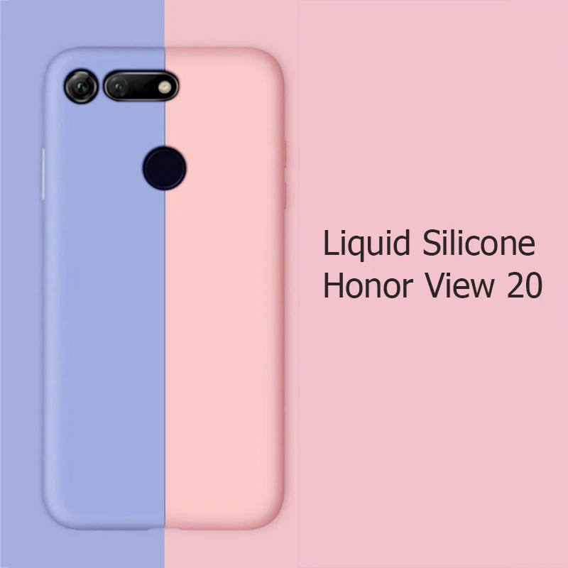 Чехол для Huawei Honor View 20 жидкий Силиконовый ТПУ мягкий чехол Pro V20 20s телефона