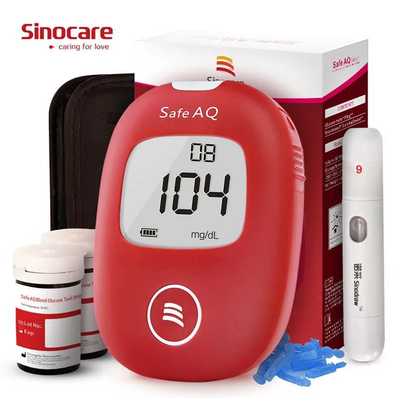 Sinocare безопасная глюкометр для измерения уровня сахара в прибор контроля крови и