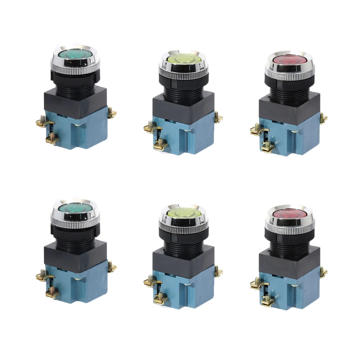LA19-11 25mm 1NO1NC Car Switch Momentary Plastic Push Button Switch DPST 4 Screws 5A 380V Power Red Green Yellow
LA19-11 25mm 1NO1NC Car Switch Momentary Plastic Push Button Switch DPST 4 Screws 5A 380V Power Red Green Yellow