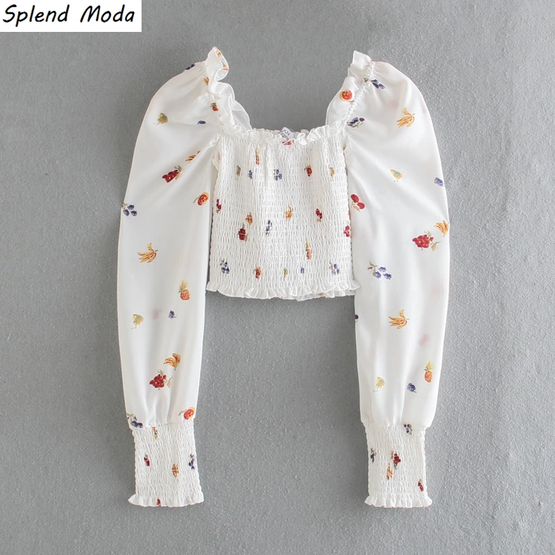 Splend Moda 2021 Summer Vintage Square Collar Fashion Sweet Edible Tree Fungus Elastic Waist Printed Puff Sleeve Blouse Women
Splend Moda 2021 Summer Vintage Square Collar Fashion Sweet Edible Tree Fungus Elastic Waist Printed Puff Sleeve Blouse Women