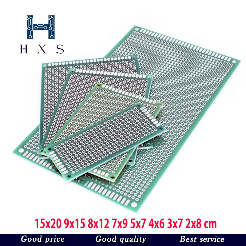 2PCS PCB 15x20 12x18 7x9 5x7 4x6 3x7 2x8cm Double Side Copper Prototype pcb Universal Board electronic diy
2PCS PCB 15x20 12x18 7x9 5x7 4x6 3x7 2x8cm Double Side Copper Prototype pcb Universal Board electronic diy