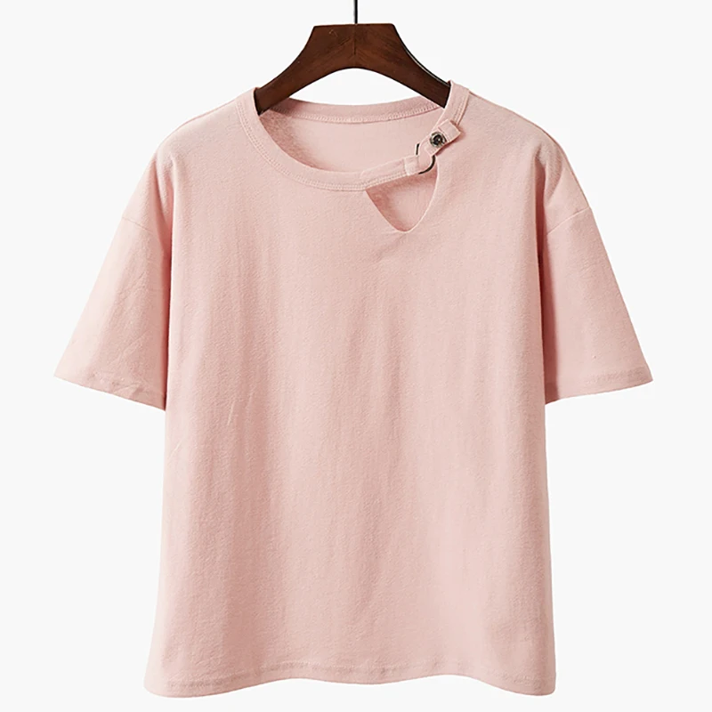 Cotton T Shirts Women New Summer O Neck Slim Thin Solid Tops Femme Hollow Out Patchwork Short Sleeve Casual Tee T-Shirt Female
Cotton T Shirts Women New Summer O Neck Slim Thin Solid Tops Femme Hollow Out Patchwork Short Sleeve Casual Tee T-Shirt Female