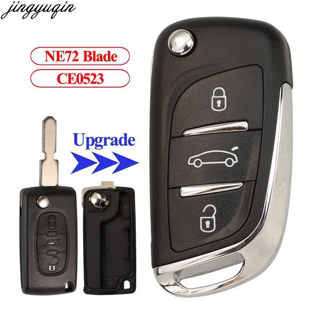 Jingyuqin 5pcs NE72 Blade CE0523 For Peugeot 107 207 307 407 507 607 807 2004-2010 3 Buttons Remote Car Key Case Shell
Jingyuqin 5pcs NE72 Blade CE0523 For Peugeot 107 207 307 407 507 607 807 2004-2010 3 Buttons Remote Car Key Case Shell