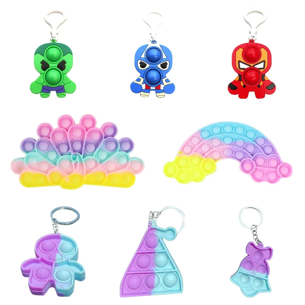 Funny Lot SizeToy Fidget Toys Push Bubble School Bag Board Pendant Hot Sale Adult Pop Decompression Toy Children Anti-Stress
Funny Lot SizeToy Fidget Toys Push Bubble School Bag Board Pendant Hot Sale Adult Pop Decompression Toy Children Anti-Stress