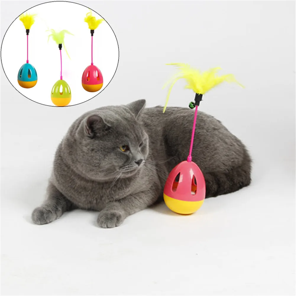 Cat Feather Tumbler Leakage Food Ball Pet Feeder Fun Bowl Feeding Toys Kitten Teaser Stick Small Bell Training Interactive Toy 
Cat Feather Tumbler Leakage Food Ball Pet Feeder Fun Bowl Feeding Toys Kitten Teaser Stick Small Bell Training Interactive Toy