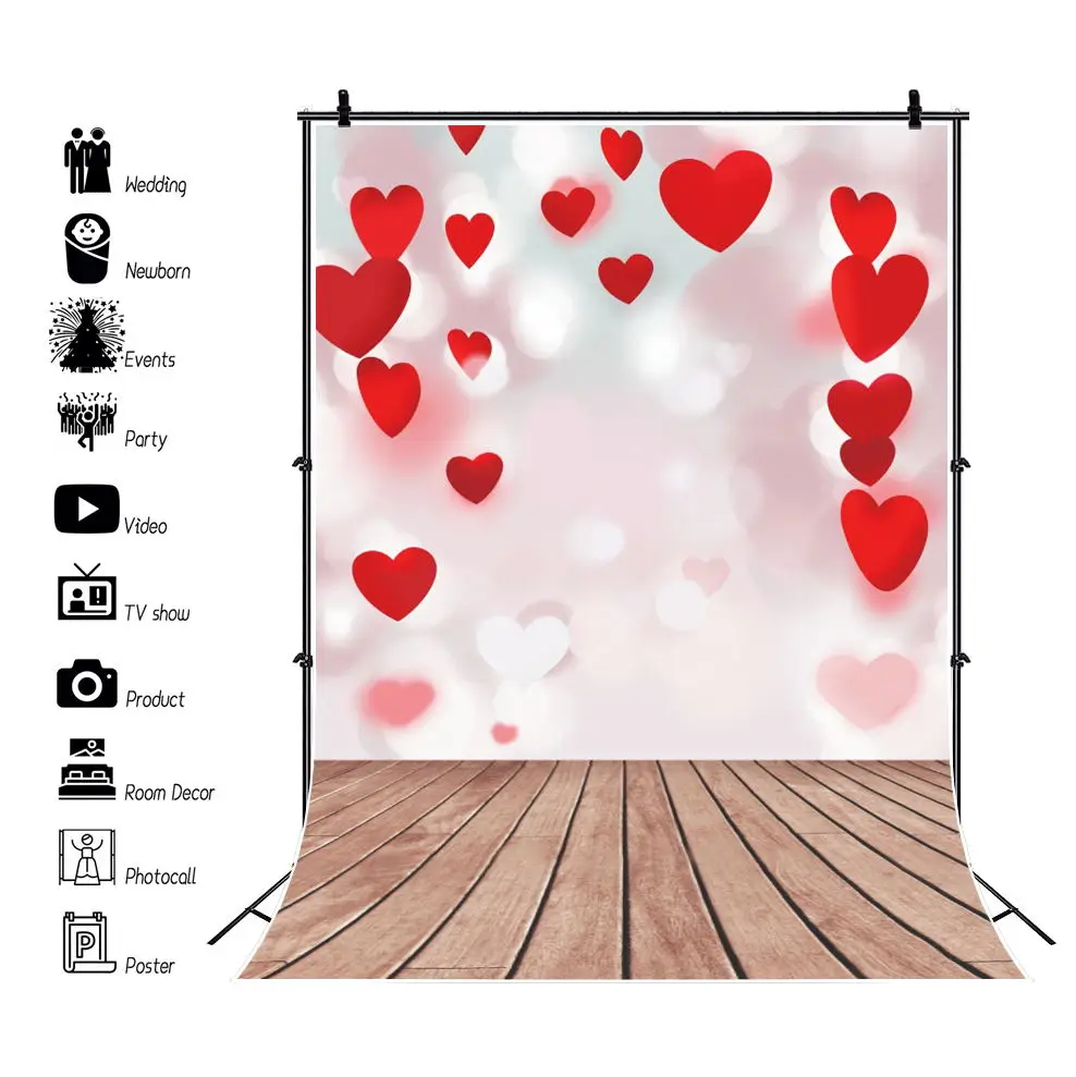 Valentine's Day Wooden Floor Backdrop Red Glitter Light Spot Love Heart Family Baby Party Photography Background Photo Studio
Valentine's Day Wooden Floor Backdrop Red Glitter Light Spot Love Heart Family Baby Party Photography Background Photo Studio