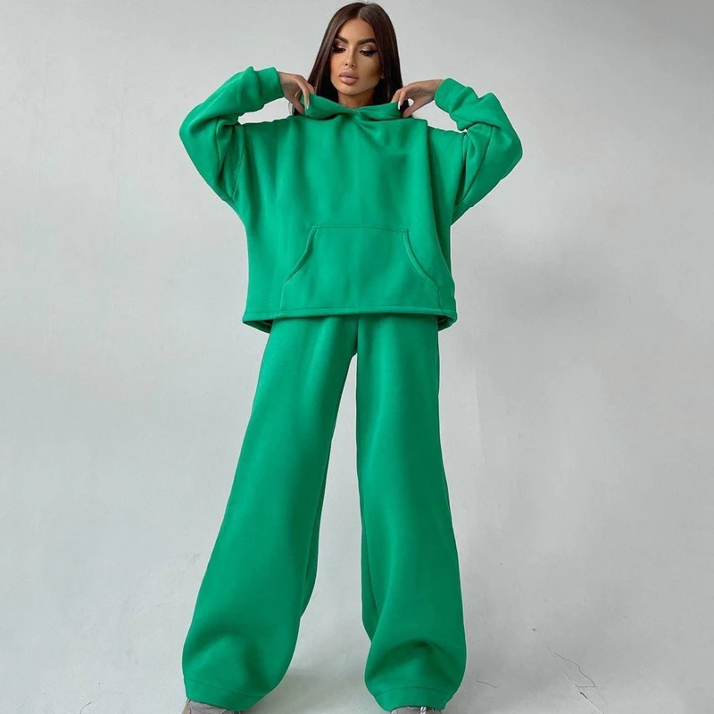 Women Basic Hooded Tracksuit Two Piece Sets Pullover Sweatshirt Top And High Waist Wide Leg Pant Suits Female Fashion Streetwear
Women Basic Hooded Tracksuit Two Piece Sets Pullover Sweatshirt Top And High Waist Wide Leg Pant Suits Female Fashion Streetwear