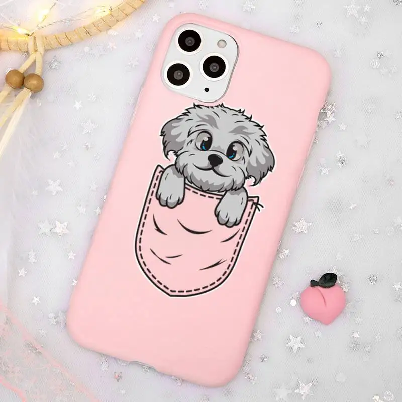 Cute Dog Cartoon Pink Phone Case Candy Color for iPhone 11 12 mini pro XS MAX 8 7 6 6S Plus X SE 2020 XR
Cute Dog Cartoon Pink Phone Case Candy Color for iPhone 11 12 mini pro XS MAX 8 7 6 6S Plus X SE 2020 XR