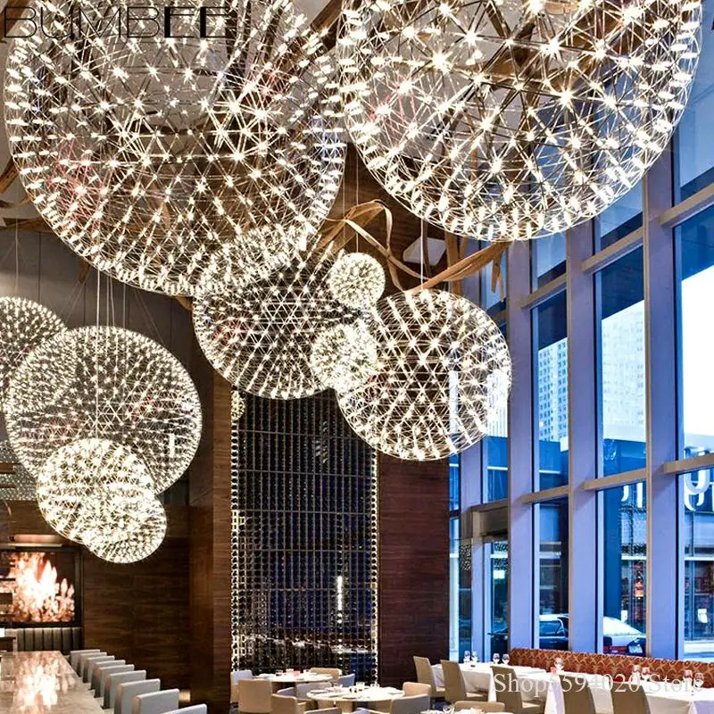 Spark Ball LED Pendant Light Stainless Steel Pendant Lamps Firework Ball Home Deco Lighting Kitchen Fixture Stainless Steel
Spark Ball LED Pendant Light Stainless Steel Pendant Lamps Firework Ball Home Deco Lighting Kitchen Fixture Stainless Steel
