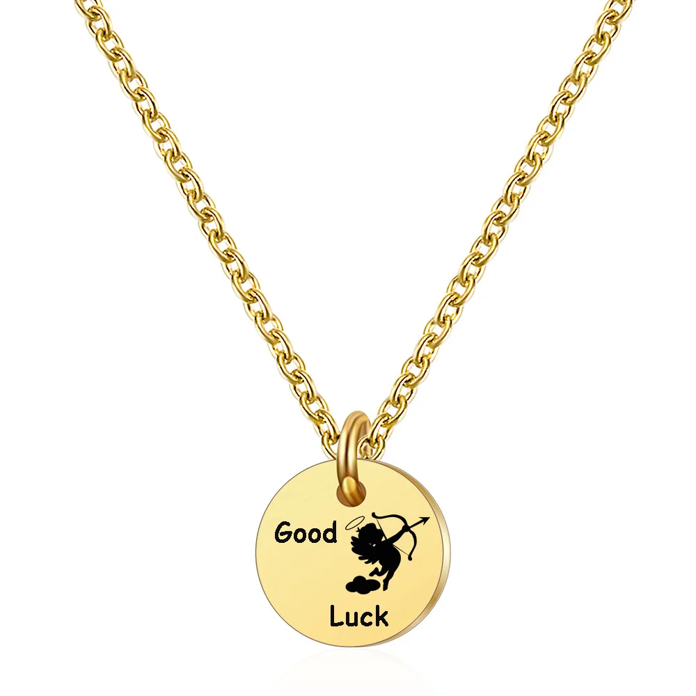 European and American New Style Clavicle Chain Creative Golden Anime Love Bow and Arrow ECG Good Luck Necklace Jewelry
European and American New Style Clavicle Chain Creative Golden Anime Love Bow and Arrow ECG Good Luck Necklace Jewelry