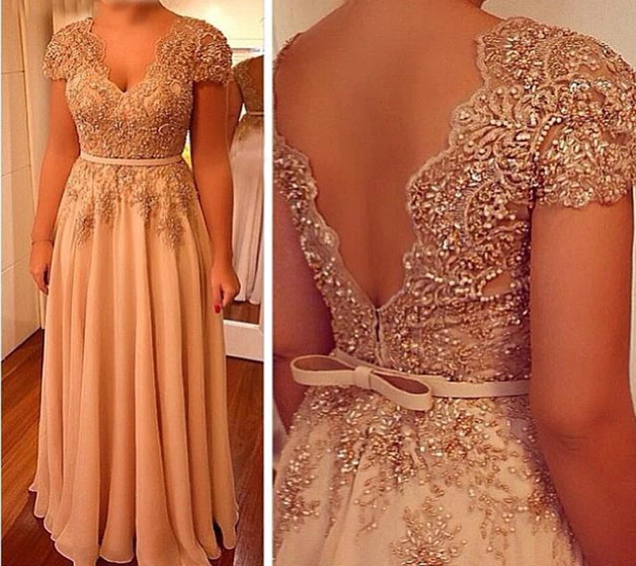 Plus Size Mother Of The Bride Dresses A-line V-neck Cap Sleeves Chiffon Appliques Beaded Long Groom Mother Dresses For Weddings
Plus Size Mother Of The Bride Dresses A-line V-neck Cap Sleeves Chiffon Appliques Beaded Long Groom Mother Dresses For Weddings