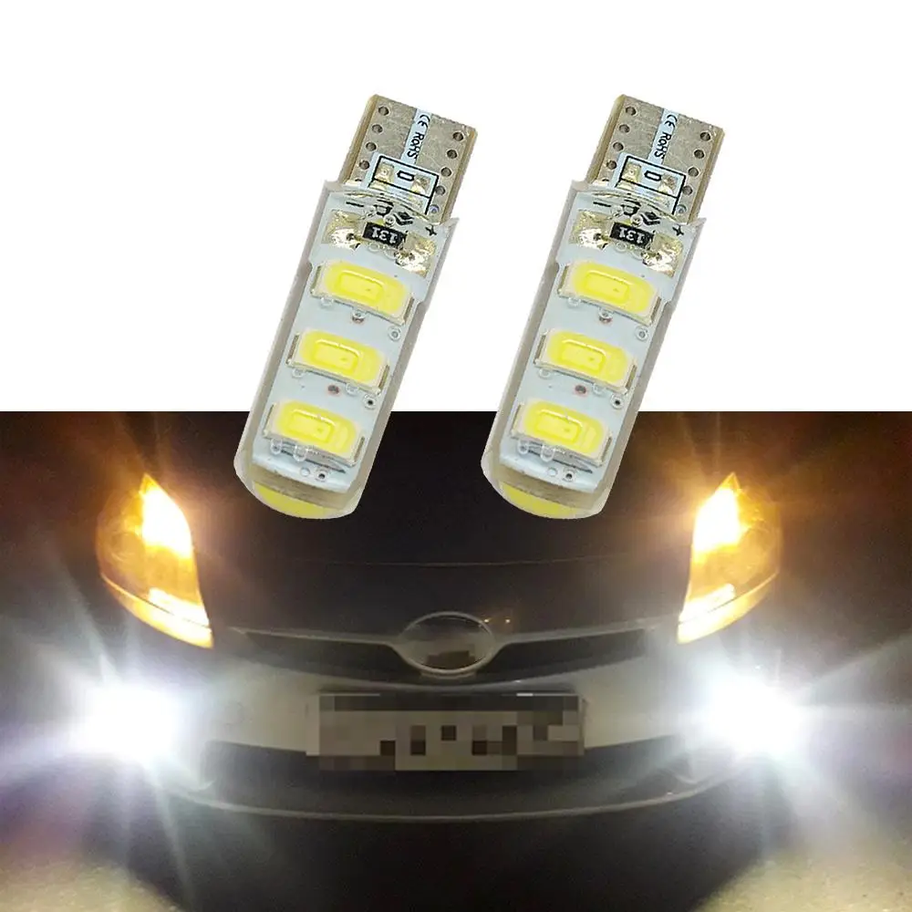 White Car LED T10 W5W DC 12V Canbus 12 SMD Silicone Waterproof 194 Wedge Lights Bulb No Error Led Parking Fog light Auto | Автомобили и