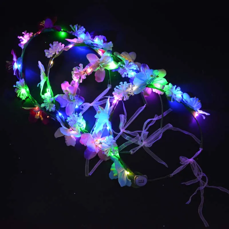 Women Girl LED Rave Flashing Flower Headbands Light Garland Wreath Glow Party Decorations Led Party Wedding Birthday
Women Girl LED Rave Flashing Flower Headbands Light Garland Wreath Glow Party Decorations Led Party Wedding Birthday