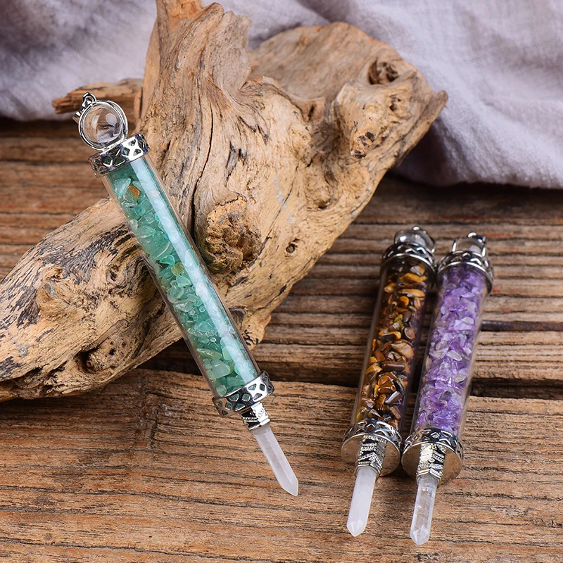 100% Natural Crystal Amethyst Quartz Gravel Magic Repairp oint healing crystal pendant necklace Men And Women Jewelry DIY Gift
100% Natural Crystal Amethyst Quartz Gravel Magic Repairp oint healing crystal pendant necklace Men And Women Jewelry DIY Gift
