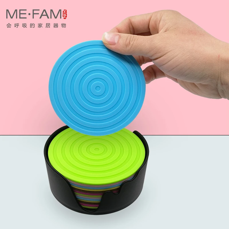 10cm Water Ripple Silicone Coasters Drink Cup Mat Set With Tray Holder Slip Insulation Home Decoration Prevents Tabletop Damages
10cm Water Ripple Silicone Coasters Drink Cup Mat Set With Tray Holder Slip Insulation Home Decoration Prevents Tabletop Damages