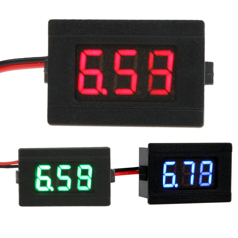 High Quality 0.36inch LED Digital Voltmeter Ammeter DC 4.5-30V Blue + Red Two Line Volt Panel Meter Gauge For Electromobile
High Quality 0.36inch LED Digital Voltmeter Ammeter DC 4.5-30V Blue + Red Two Line Volt Panel Meter Gauge For Electromobile