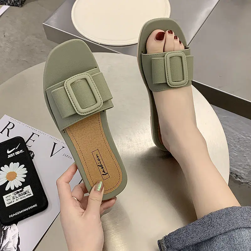 New Style Square Buckle Slippers Women'S Summer Wear Fashion Casual Beach Ladies Sandals And Slippers
New Style Square Buckle Slippers Women'S Summer Wear Fashion Casual Beach Ladies Sandals And Slippers