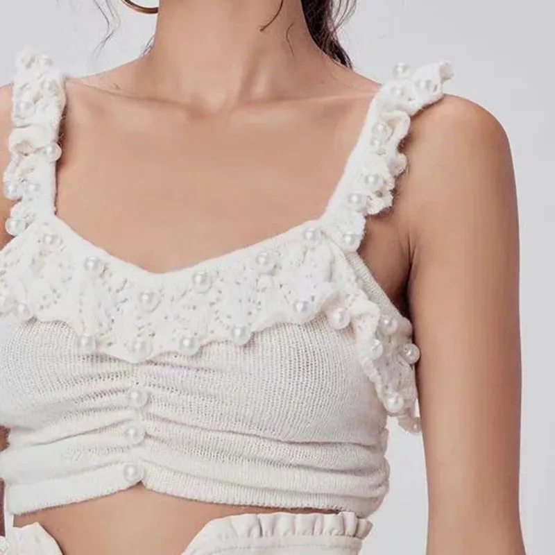 Women Sexy Knitted Crop Top Crop Sleeveless Cropped Vest Slim Sling Knitted Tank Top V-neck Plain Camisole High Elastic Camis
Women Sexy Knitted Crop Top Crop Sleeveless Cropped Vest Slim Sling Knitted Tank Top V-neck Plain Camisole High Elastic Camis