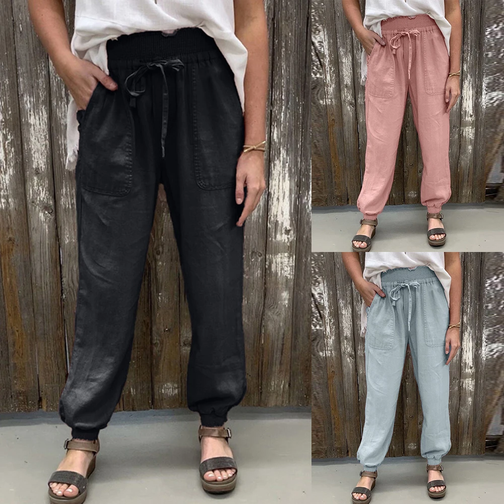 Lady Solid Full Length Pants Drawstring Sports Long Sweatpants Women Casual Pencil Pants Elastic Waist Pockets Trousers D30
Lady Solid Full Length Pants Drawstring Sports Long Sweatpants Women Casual Pencil Pants Elastic Waist Pockets Trousers D30