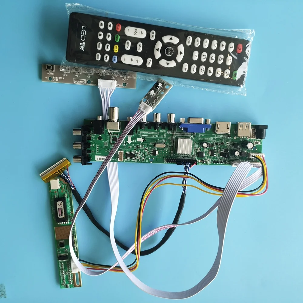 

Kit for LTN154AT09-001/101/102/201/801 LCD Panel 1 CCFL TV Controller board DVB-T2 DVB-T 15.4" HDMI VGA 1280X800 Digital USB AV