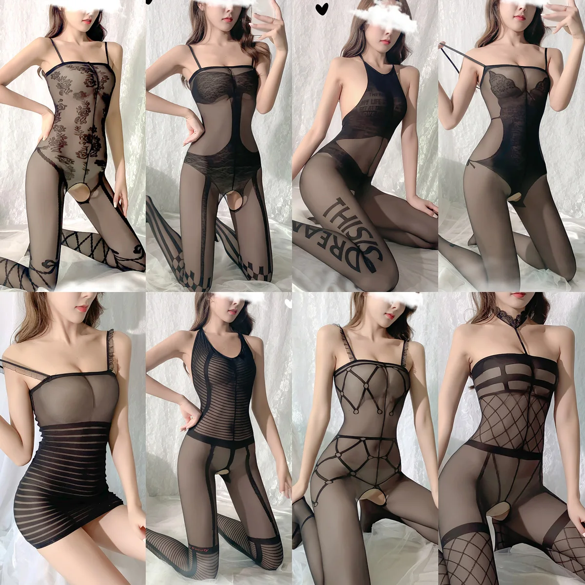 

Sexy Black Tights Lingerie Sling Women's Stockings Open Crotch Intimate Underwear Teddy Costume Porno Bodystockings Bodysuit