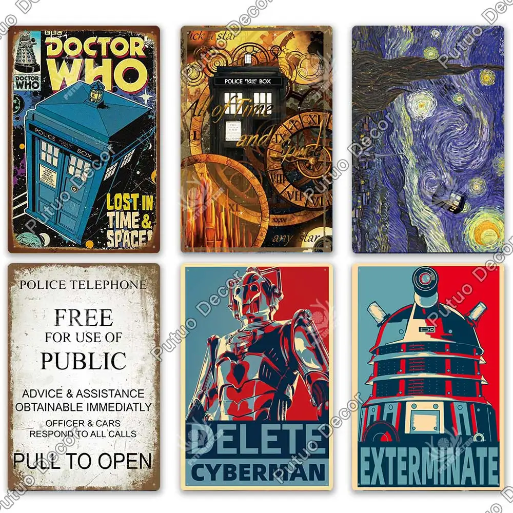 Putuo Decor Doctor Who Vintage Tin Sign Metal Sign Decorative Plaque Wall Decor Man Cave Room Home Movie Poster Plate 
Putuo Decor Doctor Who Vintage Tin Sign Metal Sign Decorative Plaque Wall Decor Man Cave Room Home Movie Poster Plate