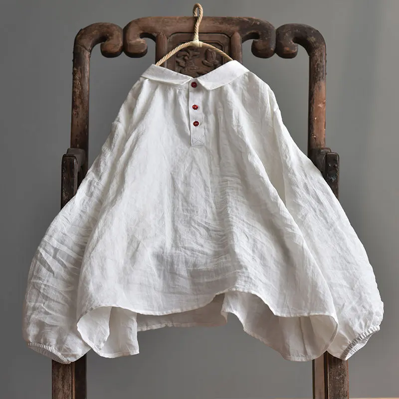 Women Autumn Loose Solid Color Vintage Blouses and Tops Ladies Ramie Retro Tops Female Korean Style Shirts Pullover Plus Size
Women Autumn Loose Solid Color Vintage Blouses and Tops Ladies Ramie Retro Tops Female Korean Style Shirts Pullover Plus Size