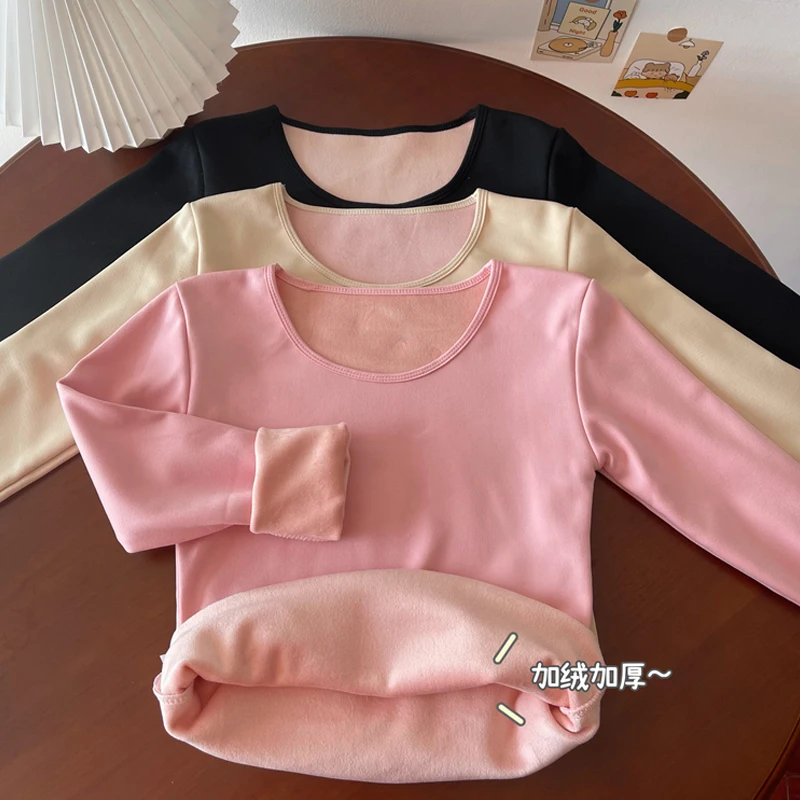 Winter Plush Versatile Round Neck T-Shirt Simple To Wear On The Outside And Simple And Comfortable Bottomed Top On The Inside
Winter Plush Versatile Round Neck T-Shirt Simple To Wear On The Outside And Simple And Comfortable Bottomed Top On The Inside