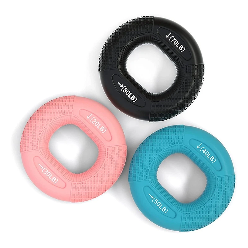 Grip Strength Trainer, Hand Grip Strengthener(3Pcs, 6 Resistance), Finger Exerciser, Silica Gel Forearm Grip Workout
Grip Strength Trainer, Hand Grip Strengthener(3Pcs, 6 Resistance), Finger Exerciser, Silica Gel Forearm Grip Workout