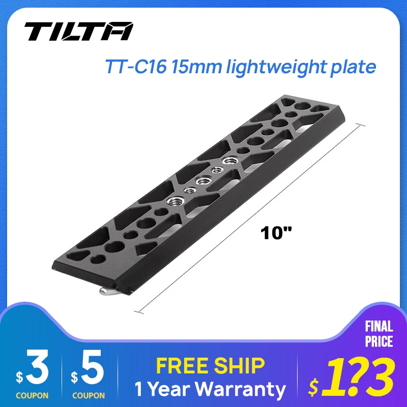 Tilta TT C16 15 мм легкая пластина 10 "пластина ласточкин хвост для DSLR HDV камера Базовая