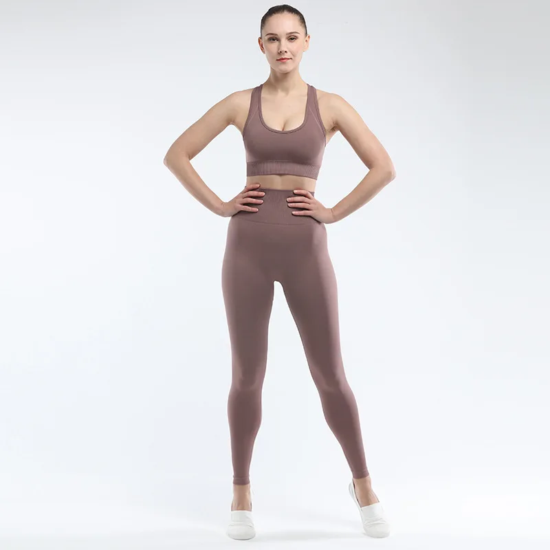 2 Pieces Yoga Sets Women Gym Clothes Sport Outfit Elastic Strapless Push Up Bra Set Seamless Clothing Tops Sweat Booty Leggings
2 Pieces Yoga Sets Women Gym Clothes Sport Outfit Elastic Strapless Push Up Bra Set Seamless Clothing Tops Sweat Booty Leggings