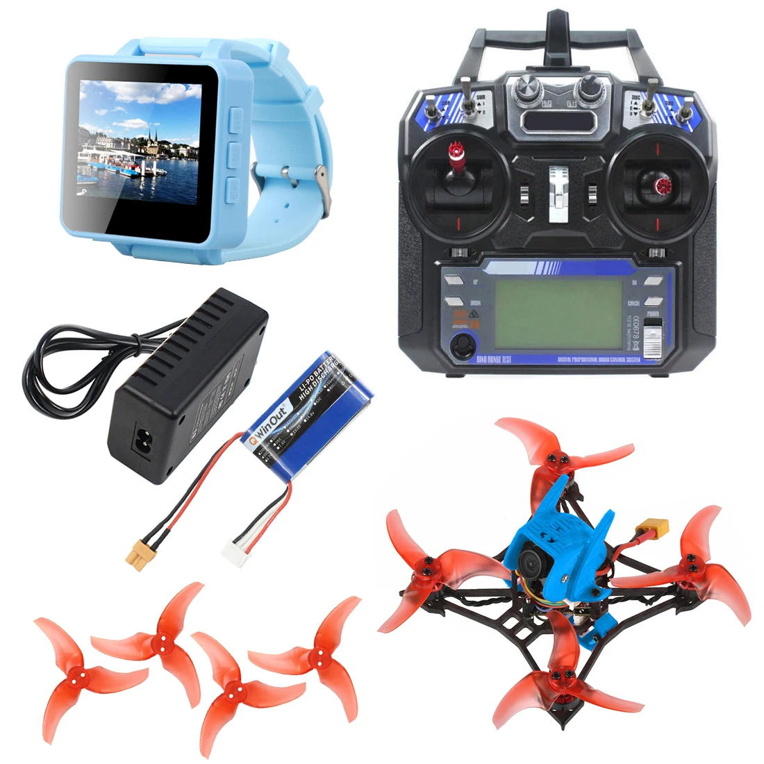 JMT T100 DIY Крытый FPV гоночный Дрон комплект 2,5 дюймов 100 мм Колесная база полный комплект с FPV часы Flysky пульт дистанционного управления 
JMT T100 DIY Крытый FPV гоночный Дрон комплект 2,5 дюймов 100 мм Колесная база полный комплект с FPV часы Flysky пульт дистанционного управления