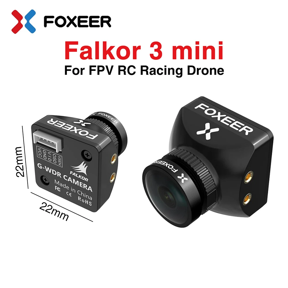 Foxeer Falkor 3 Mini 1200TVL StarLight 0.0001Lux Global WDR Low Latency 1.7mm Lens 4:3/16:9 PAL/NTSC Switchable FPV Camera
Foxeer Falkor 3 Mini 1200TVL StarLight 0.0001Lux Global WDR Low Latency 1.7mm Lens 4:3/16:9 PAL/NTSC Switchable FPV Camera