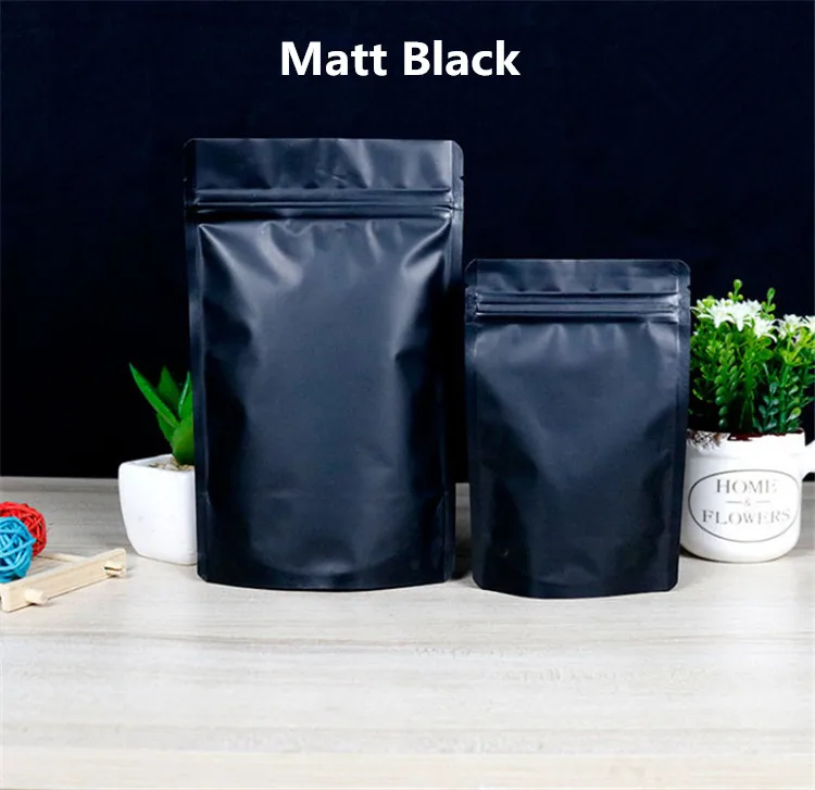 Leotrusting 50pcs Stand up Matte Color Aluminum Foil Zip Lock Resealable Heat Sealing Black White Rosy Green Blue Storage Bags
Leotrusting 50pcs Stand up Matte Color Aluminum Foil Zip Lock Resealable Heat Sealing Black White Rosy Green Blue Storage Bags