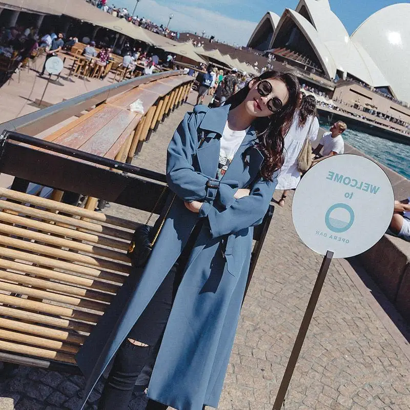 The New Women's Trench Coats 2020 Autumn Korean Version Fashion Lapel Long Sleeve Bandage Casual Loose Long Trench Female Jacket
The New Women's Trench Coats 2020 Autumn Korean Version Fashion Lapel Long Sleeve Bandage Casual Loose Long Trench Female Jacket