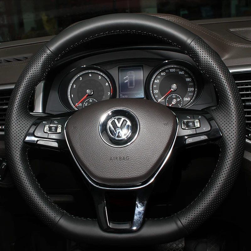 Кожаный чехол рулевого колеса ручной работы подходит для Volkswagen Tiguan L Sharan, Touareg Teramont
Кожаный чехол рулевого колеса ручной работы подходит для Volkswagen Tiguan L Sharan, Touareg Teramont
