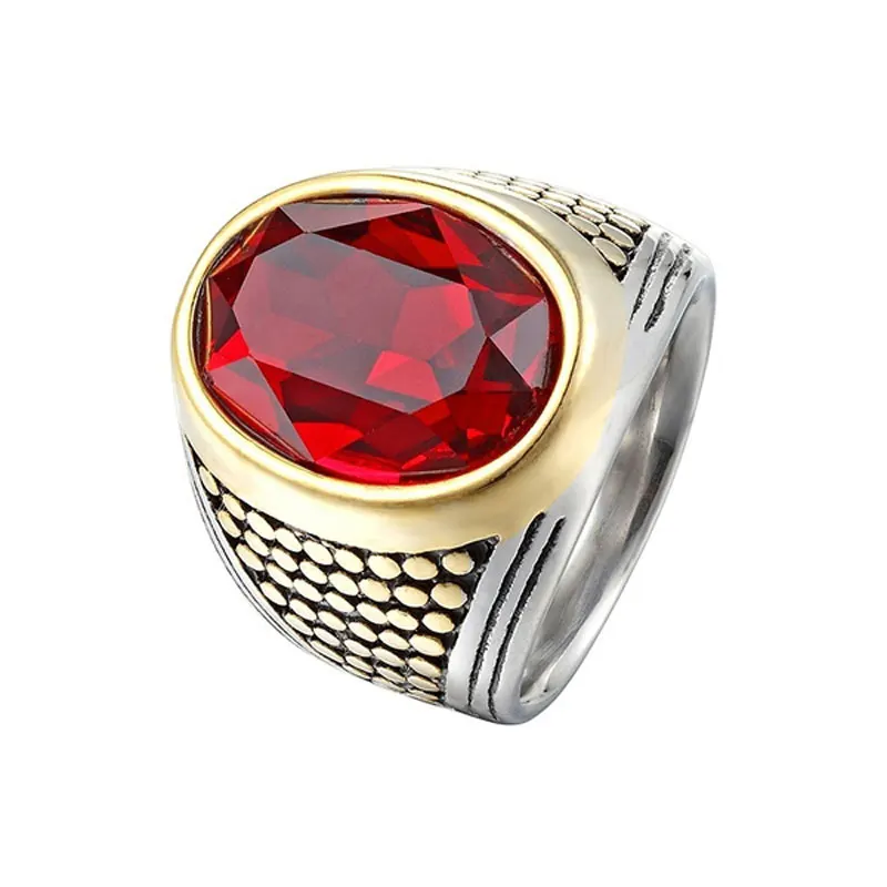 Men's Ring Vintage Stainless Steel Blue Red Crystal Inlay Totem Wedding Band Anniversary Birthday Anillos
Men's Ring Vintage Stainless Steel Blue Red Crystal Inlay Totem Wedding Band Anniversary Birthday Anillos