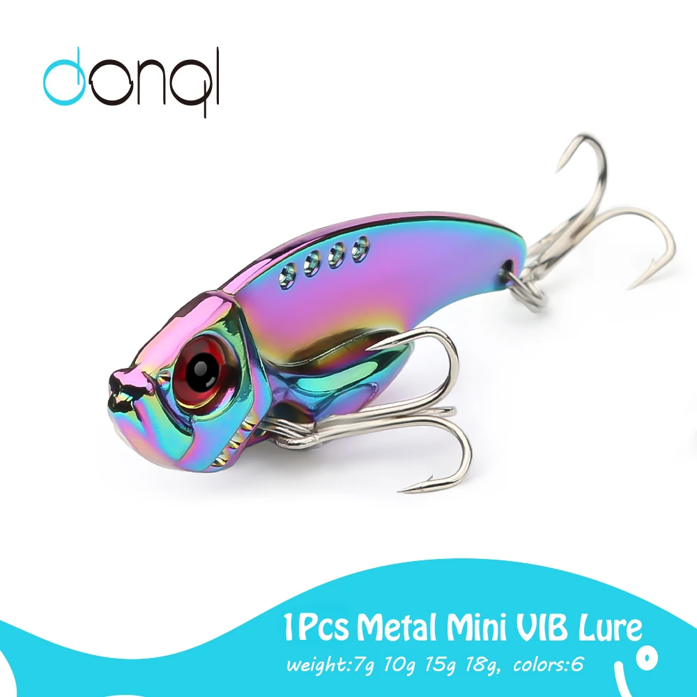 

DONQL Metal VIB Fishing Lure Fishing Baits Crankbait Wobblers Spinner Hard Lures With Treble Hook Swimbait Tackle Bass Bait