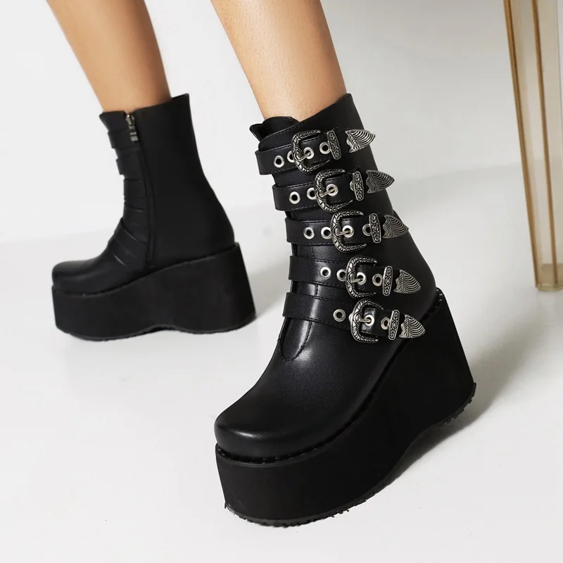 2021 autumn and winter microfiber leather wedge heel and ankle boots women's shoes thick-soled round toe casual shoes
2021 autumn and winter microfiber leather wedge heel and ankle boots women's shoes thick-soled round toe casual shoes