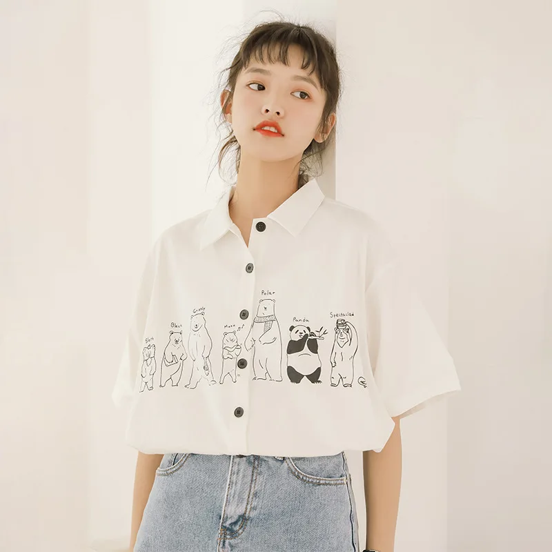 Summer Sweet Girl Shirt New Cute Cartoon Pattern Ladies Blouse Loose Short Sleeved Shirt Fashion Sweet Blouse Female Tops Shirts
Summer Sweet Girl Shirt New Cute Cartoon Pattern Ladies Blouse Loose Short Sleeved Shirt Fashion Sweet Blouse Female Tops Shirts