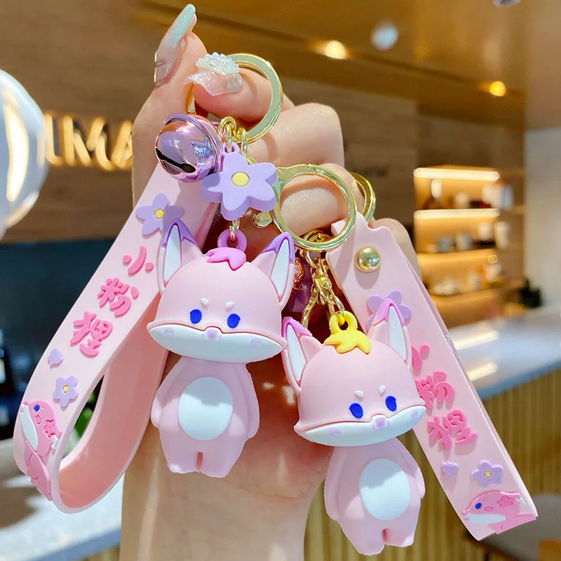 Cartoon The Unique pink Fox Keyrings Original Cartoon animal Keychains For Men And Women Wholesale
Cartoon The Unique pink Fox Keyrings Original Cartoon animal Keychains For Men And Women Wholesale