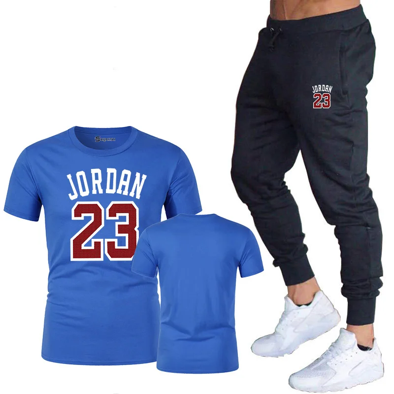 New T Shirts + Summer Brand Tshirt Men Letter Printed Jordan23 Sportsuit Set T-Shirt 2-piece set Male Top+ Fitness pants
New T Shirts + Summer Brand Tshirt Men Letter Printed Jordan23 Sportsuit Set T-Shirt 2-piece set Male Top+ Fitness pants