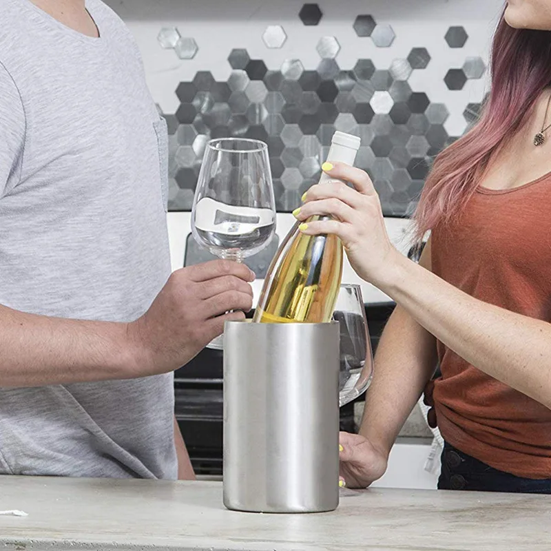 Classic Stainless Steel Cylinder Ice Bucket Simple Double Layer Thickened Household Beer Wine Cooler Wild Bar Tool
Classic Stainless Steel Cylinder Ice Bucket Simple Double Layer Thickened Household Beer Wine Cooler Wild Bar Tool