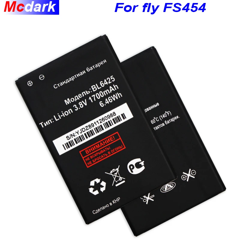 Аккумулятор BL6425 для fly FS454 Nimbus 8 аккумулятор 1700 мАч | Мобильные телефоны и