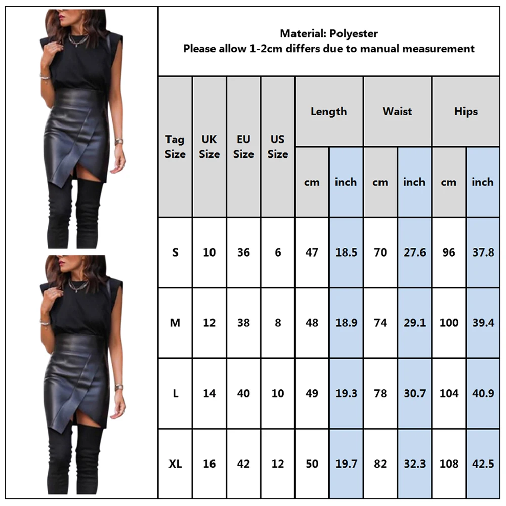 2021 Black PU Leather Skirt Women Sexy High Waist Bodycon Surplice Wrap Skirt Office Ladies Asymmetrical Club Party Skirt
2021 Black PU Leather Skirt Women Sexy High Waist Bodycon Surplice Wrap Skirt Office Ladies Asymmetrical Club Party Skirt