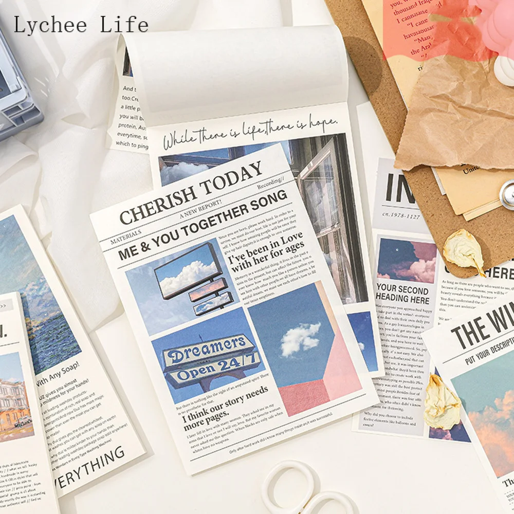 Lychee Life 50 шт., новостная бумага, печатная бумага для скрапбукинга, дневник ручной работы, блокнот, украшение детской бумаги
Lychee Life 50 шт., новостная бумага, печатная бумага для скрапбукинга, дневник ручной работы, блокнот, украшение детской бумаги