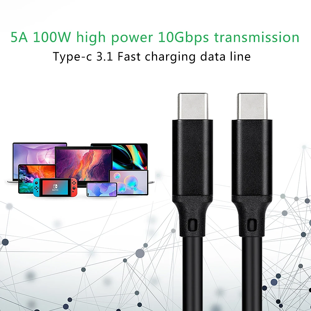 Кабель для передачи данных 5A100W Type-c 3,1 ctp, разъем штекер-штекер, 16 ядер, 10 поколений, полнофункциональный видеокабель 4K
Кабель для передачи данных 5A100W Type-c 3,1 ctp, разъем штекер-штекер, 16 ядер, 10 поколений, полнофункциональный видеокабель 4K